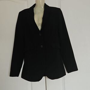 Women's Button-Down Blazer Black XS